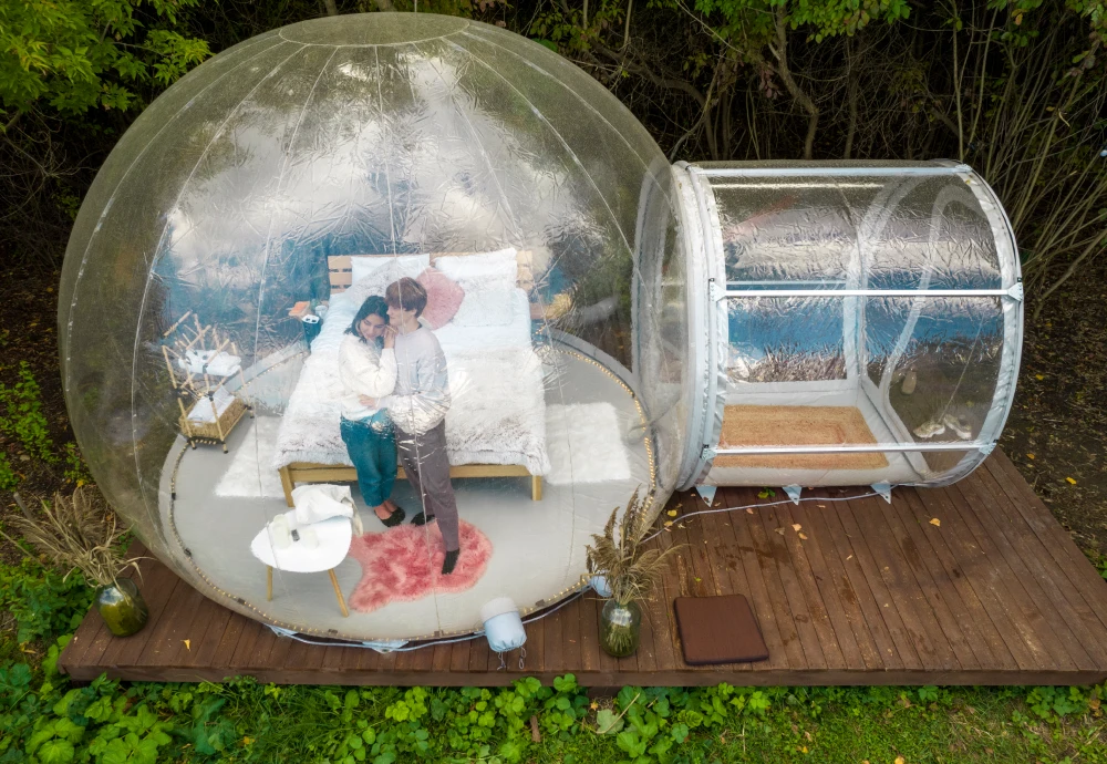 stay in a bubble tent